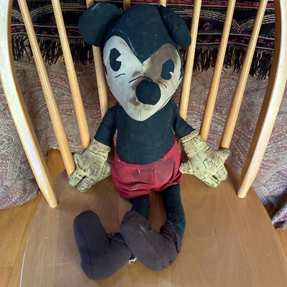 Antique Mickey Mouse stuffed animal